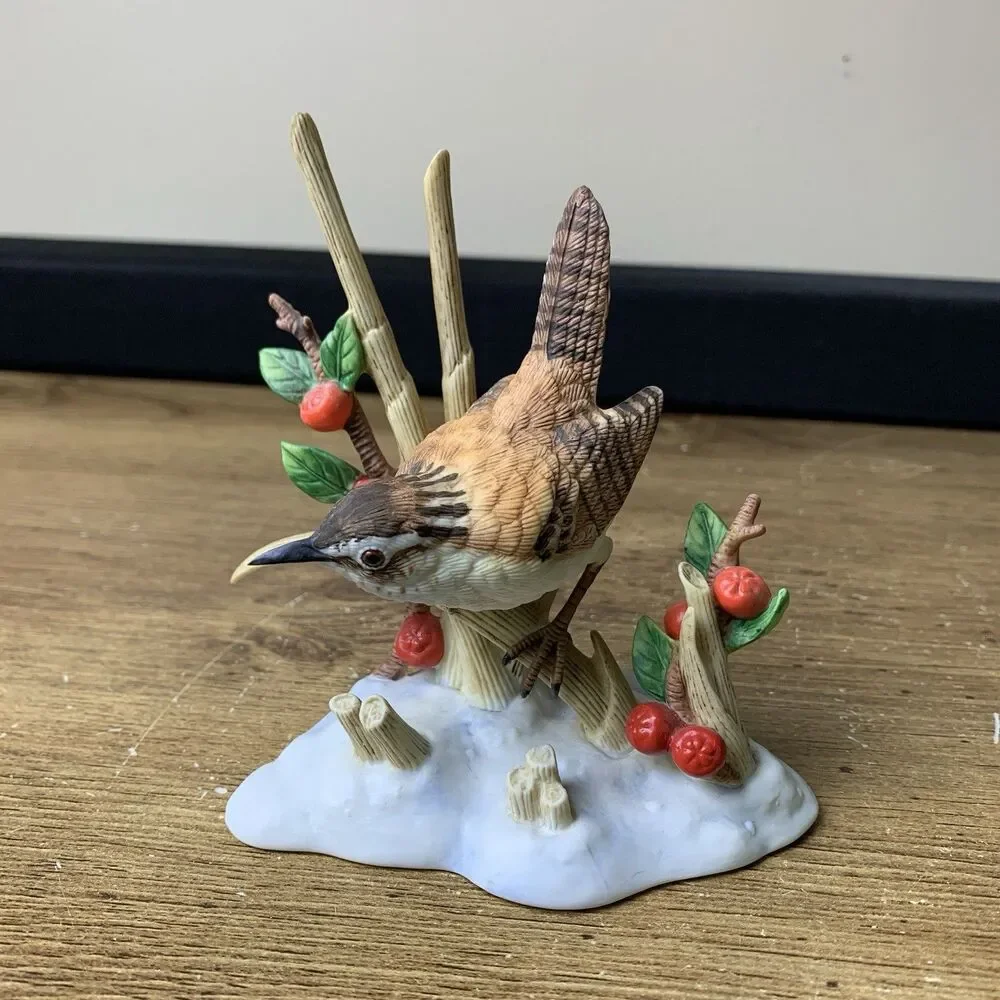 Lenox Marsh Wren Fine Porcelain Garden Birds Figurine 1990 Vintage